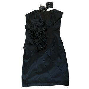 White House Black Market Black Strapless Cocktail Dress, New with tags.